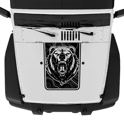 Black Bear Topography Hood Graphic