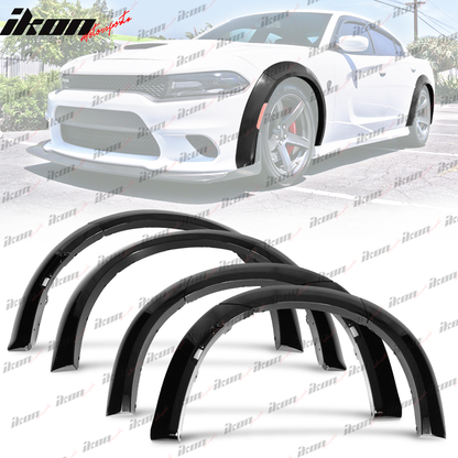 2015-2023 Dodge Charger Widebody Style Fender Flares+Front Lip ABS