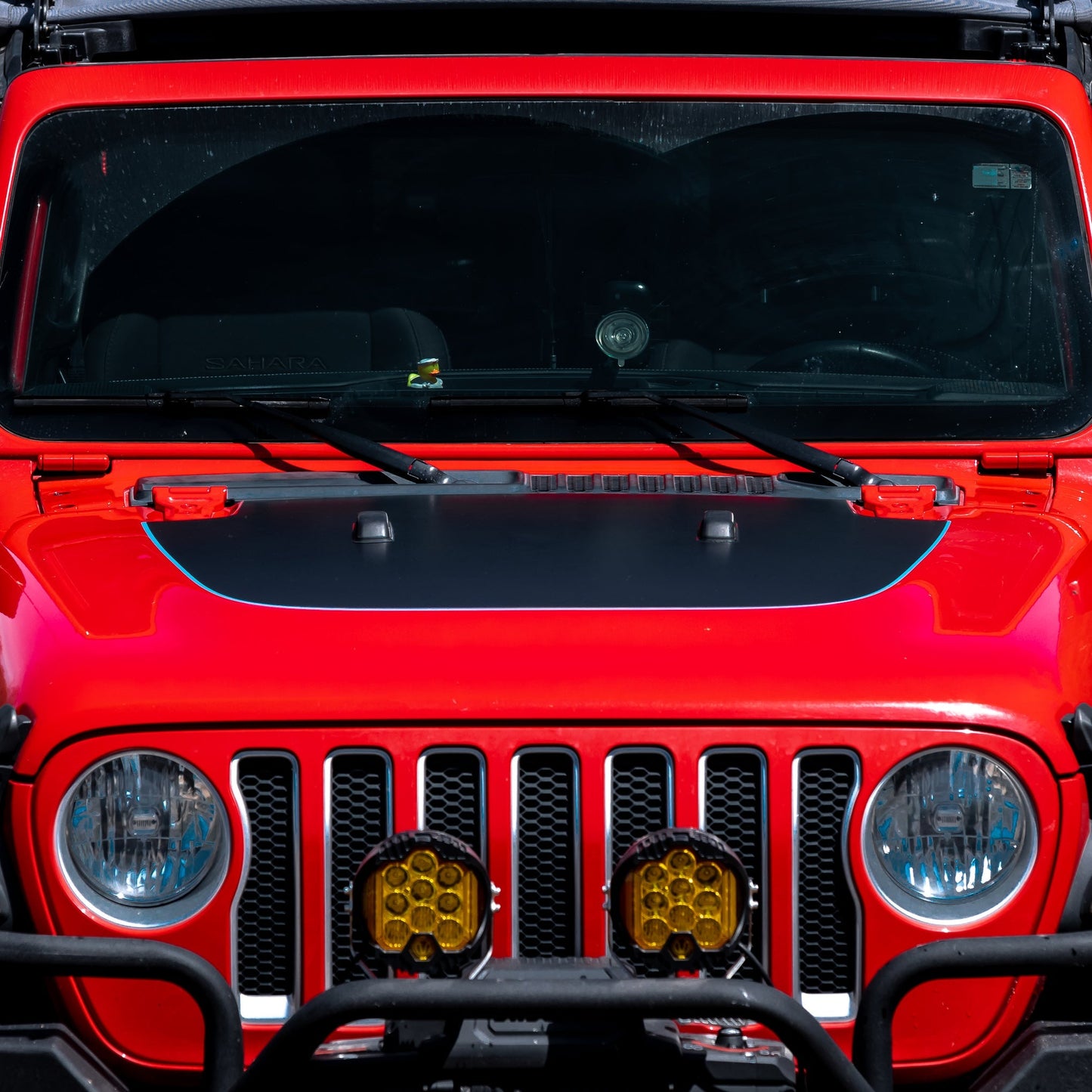 Black Topo Hood Graphic | fits Wrangler JL and Gladiator JT