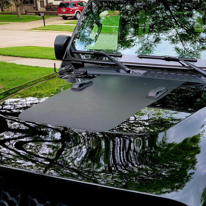 Black Topo Hood Graphic | fits Wrangler JL and Gladiator JT