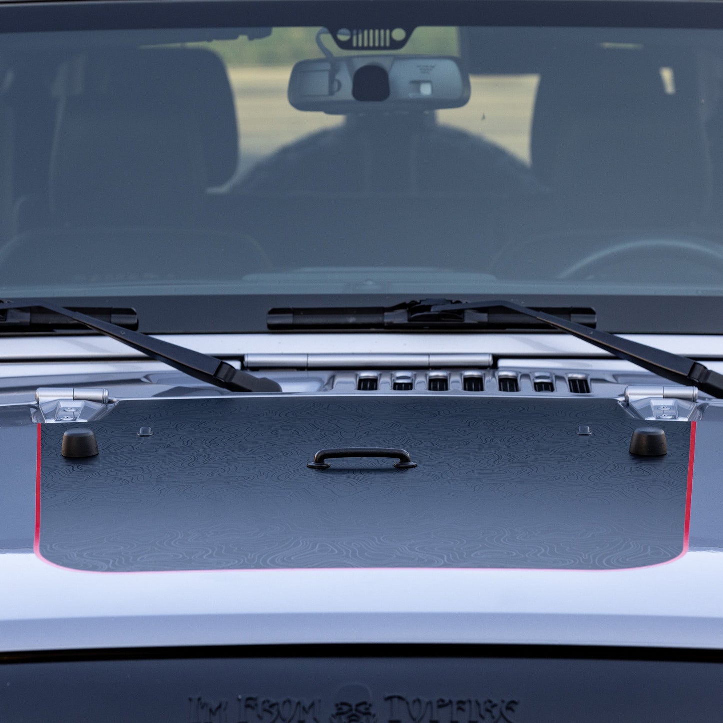 Hood Graphic for Wrangler JK | Black Topo