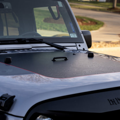 Hood Graphic for Wrangler JK | Black Topo
