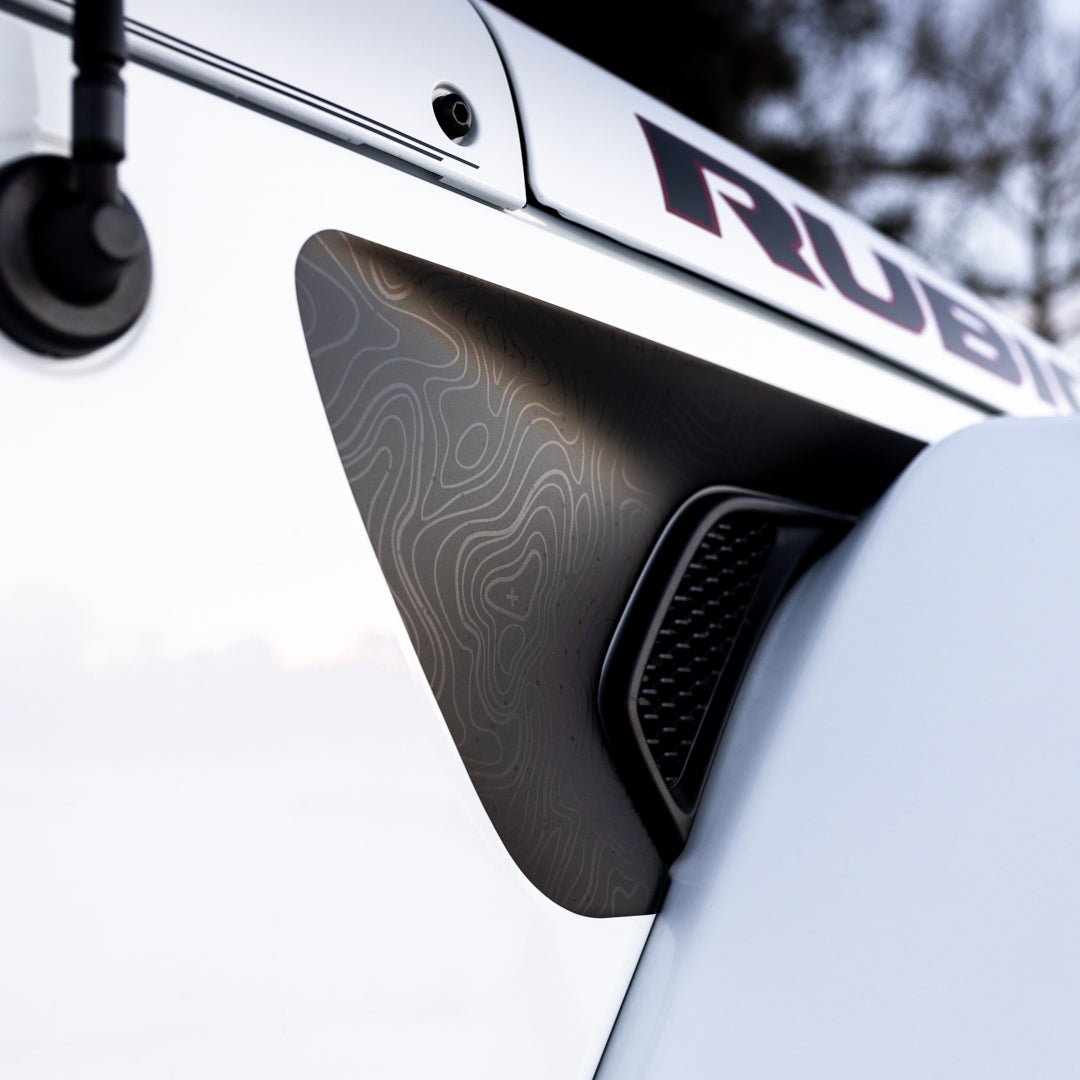 Premium Fender Vent Decal Set | Black Topo - fits Wrangler JL & Gladiator JT