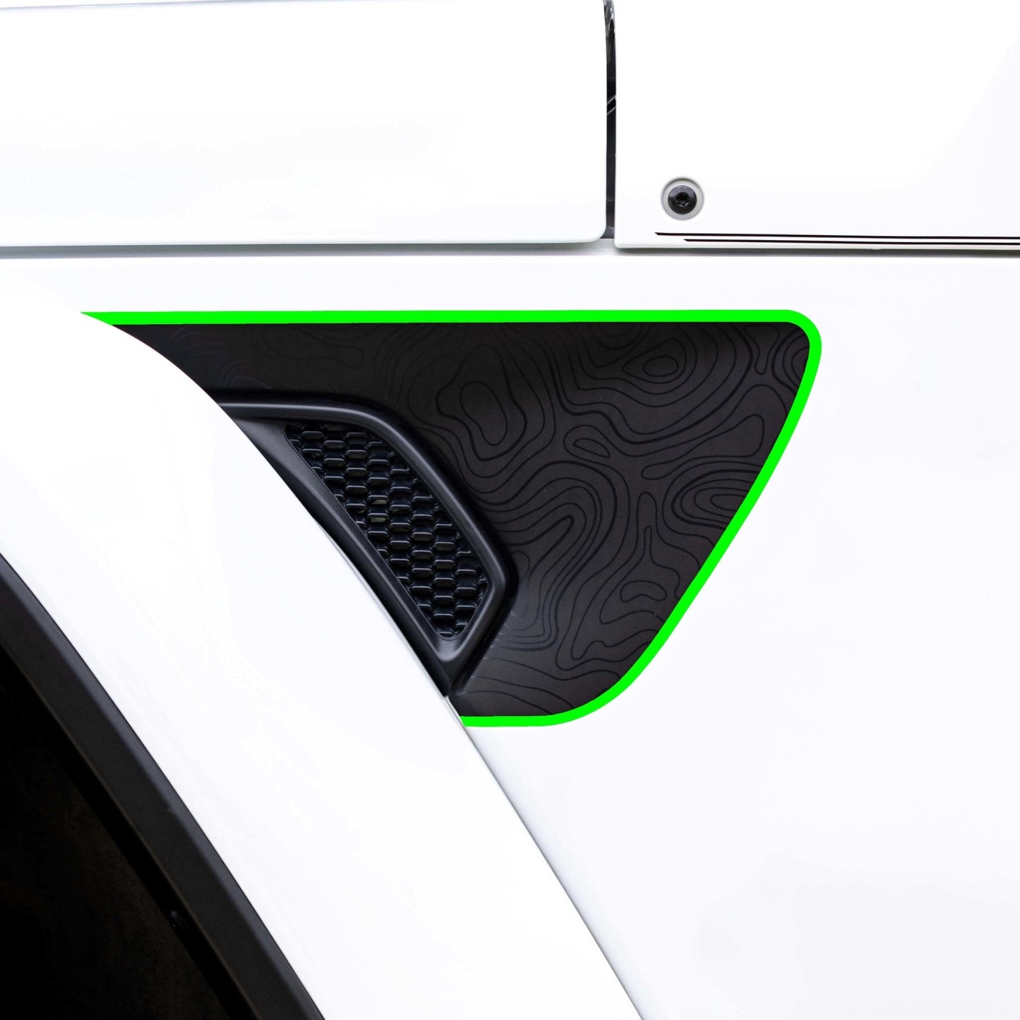 Premium Fender Vent Decal Set | Black Topo - fits Wrangler JL & Gladiator JT