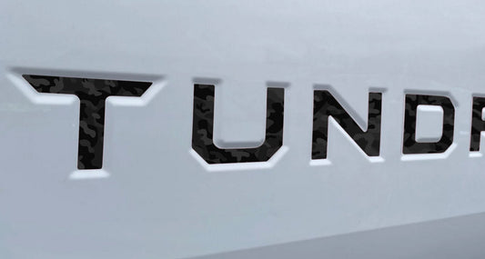 Black Shadow Camo Vinyl Decals Letter Inserts for 2022-2026 Tundra Tailgate