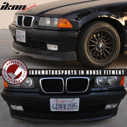 1992-1998 BMW E36 3-Series Unpainted Black Front Bumper Lip PU