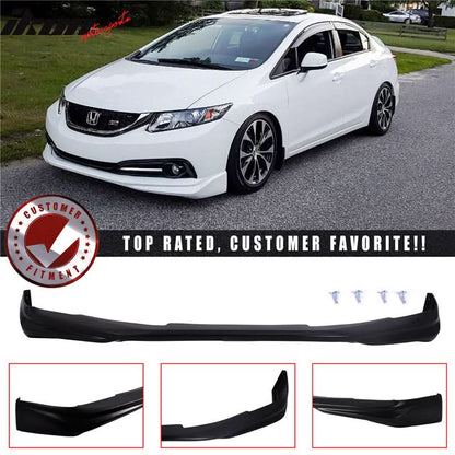 2013-2015 Honda Civic Sedan 4DR Front Bumper Lip Chin Spoiler PU