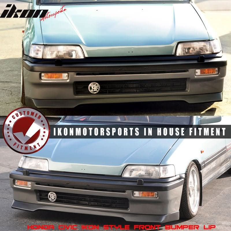 1988-1991 Honda Civic IKON -2000 Style Front Bumper Lip Spoiler PU