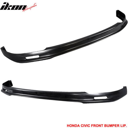 Fits 96-98 Honda Civic Mugen Front Bumper Lip + 2PC Rear Bumper Lip
