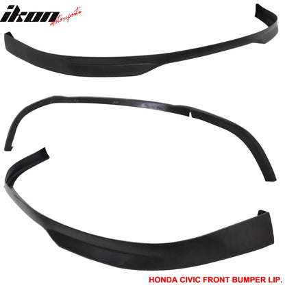 Fits 96-98 Honda Civic 3Dr TR Front Bumper Lip + Sun Window Visor