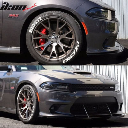 Fits 15-23 Charger SRT8 392 Scat Pack CF Front Lip & Splitter Rod