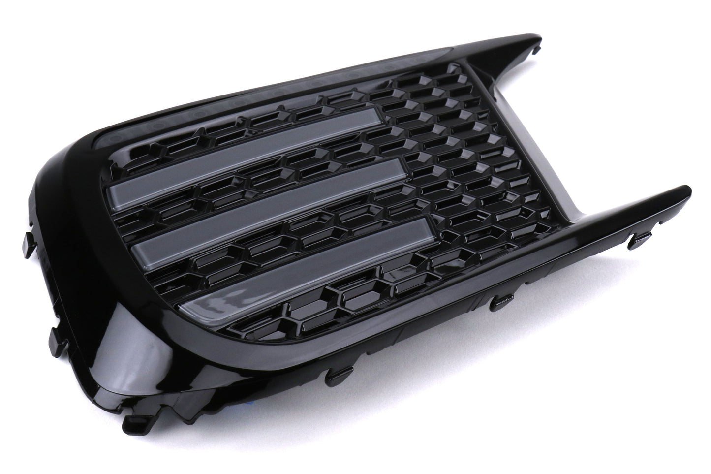 OLM Smoked Tri Bar Fog Light Bezel (No Fog Hole) - 2018-2021 Subaru WRX / STI