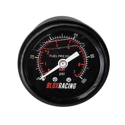 BLOX Racing Liquid-Filled Fuel Pressure Gauge 0-100psi