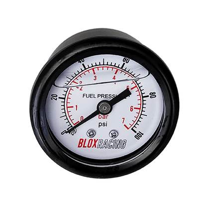 BLOX Racing Liquid-Filled Fuel Pressure Gauge 0-100psi