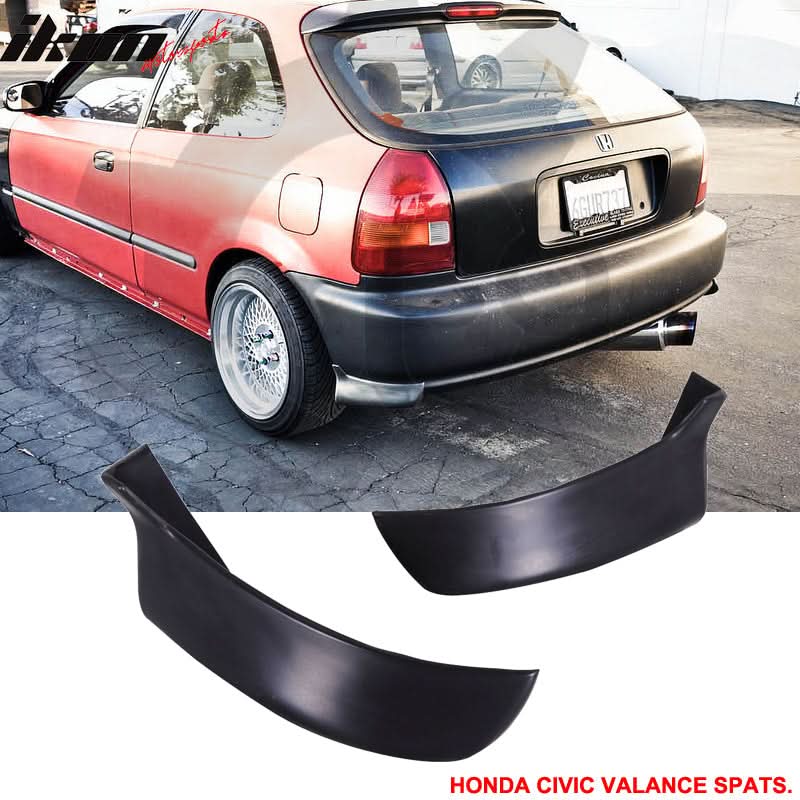 Fits 99-00 Civic T-R Front Bumper Lip +2PC Rear Bumper Lip Spats