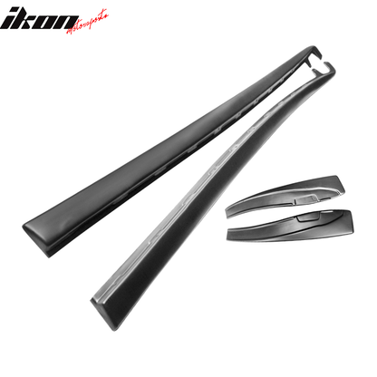 2005-2013 Chevy Corvette C6 Z06 ZL1 Style Matte Black Side Skirts PP