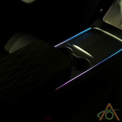 Full Color Animated Center Console LED Ambient Light Strips for Tesla Model 3/Y