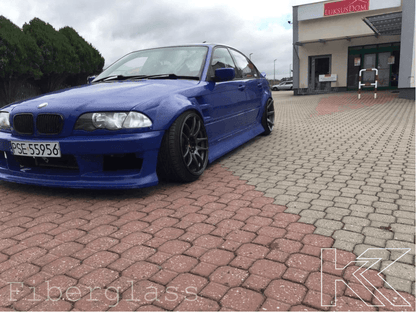 BMW 3-Series E46 Sedan Full Over Fender Kit with Vented Front Fenders - ABS OR Fiberglass