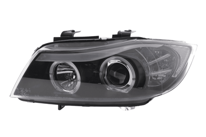 BMW 3-series E90 E91 Black Angel Eyes LED Headlight Set (2005-2012)