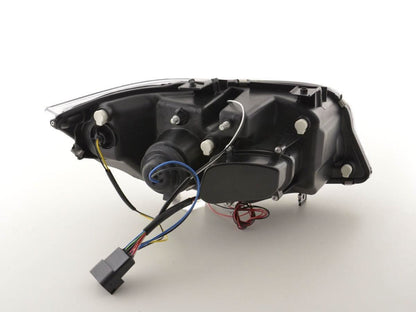 BMW 3-series E90 E91 Black Angel Eyes LED Headlight Set (2005-2012)