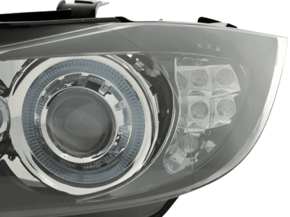 BMW 3-Series (E90 Sedan / E91 Touring) Black Angel Eyes Headlights (2005-2008)