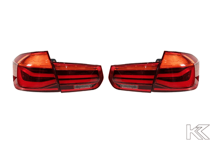 BMW F30 3 Series Sedan LCI Japan Style (Amber) LED Tail Lights - 4 Pieces (2012-2015)