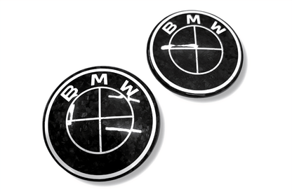 BMW Roundel Emblem Covers - Forged Carbon Fiber Style Emblem