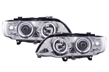 BMW X5 E53 Chrome Angel Eyes LED Headlight Set (1998-2002)
