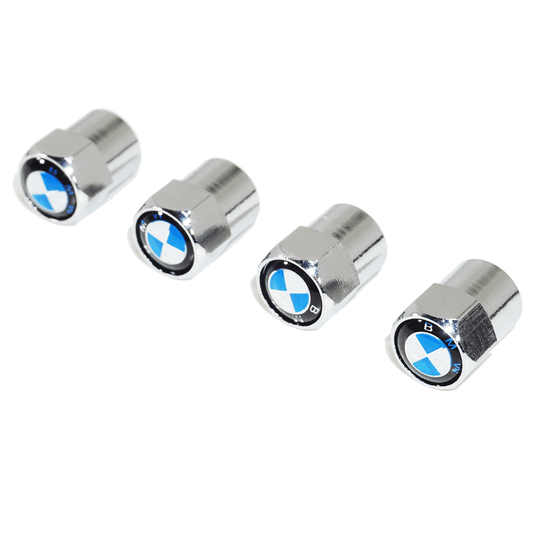 Chrome Valve Stem Tire Caps, Style: BMW