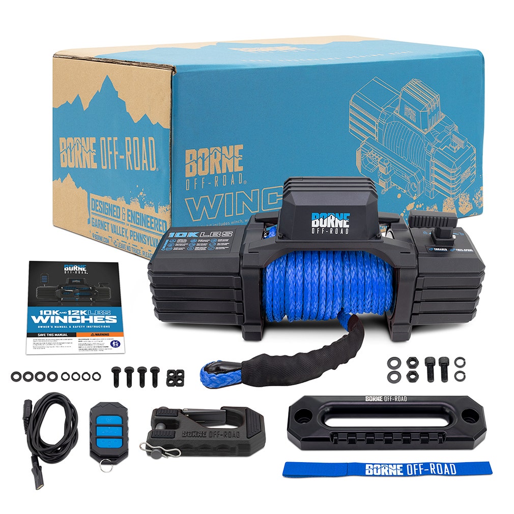 Borne Off-Road 10K Electric Winch with Synthetic Rope