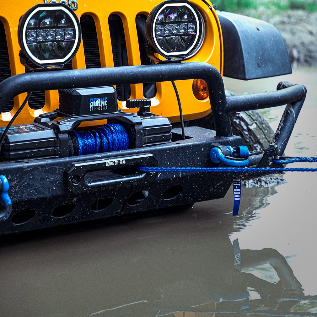 Borne Off-Road 12K Electric Winch with Synthetic Rope