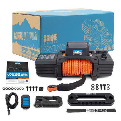 Borne Off-Road 12K Electric Winch with Synthetic Rope