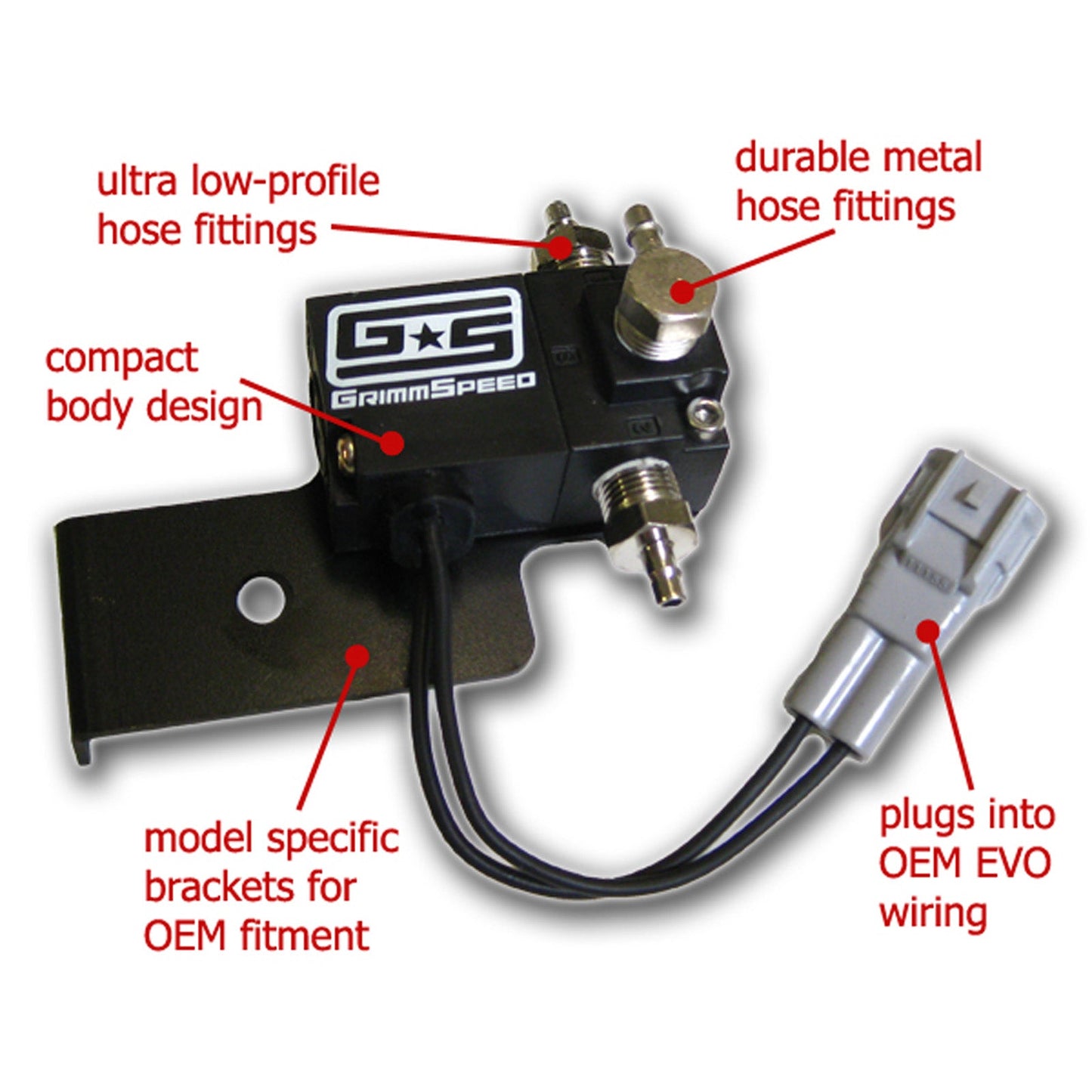 GrimmSpeed 3-Port Electronic Boost Control Solenoid - Mitsubishi Evo 8/9 GRM057019