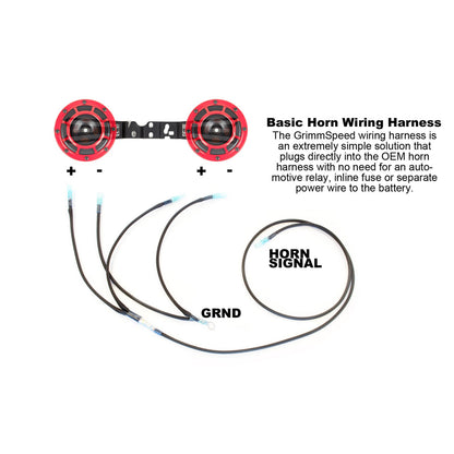 GrimmSpeed Hella Horn Wiring Harness - 2002-14 Subaru WRX, 2004-14 Subaru STI GRM040005