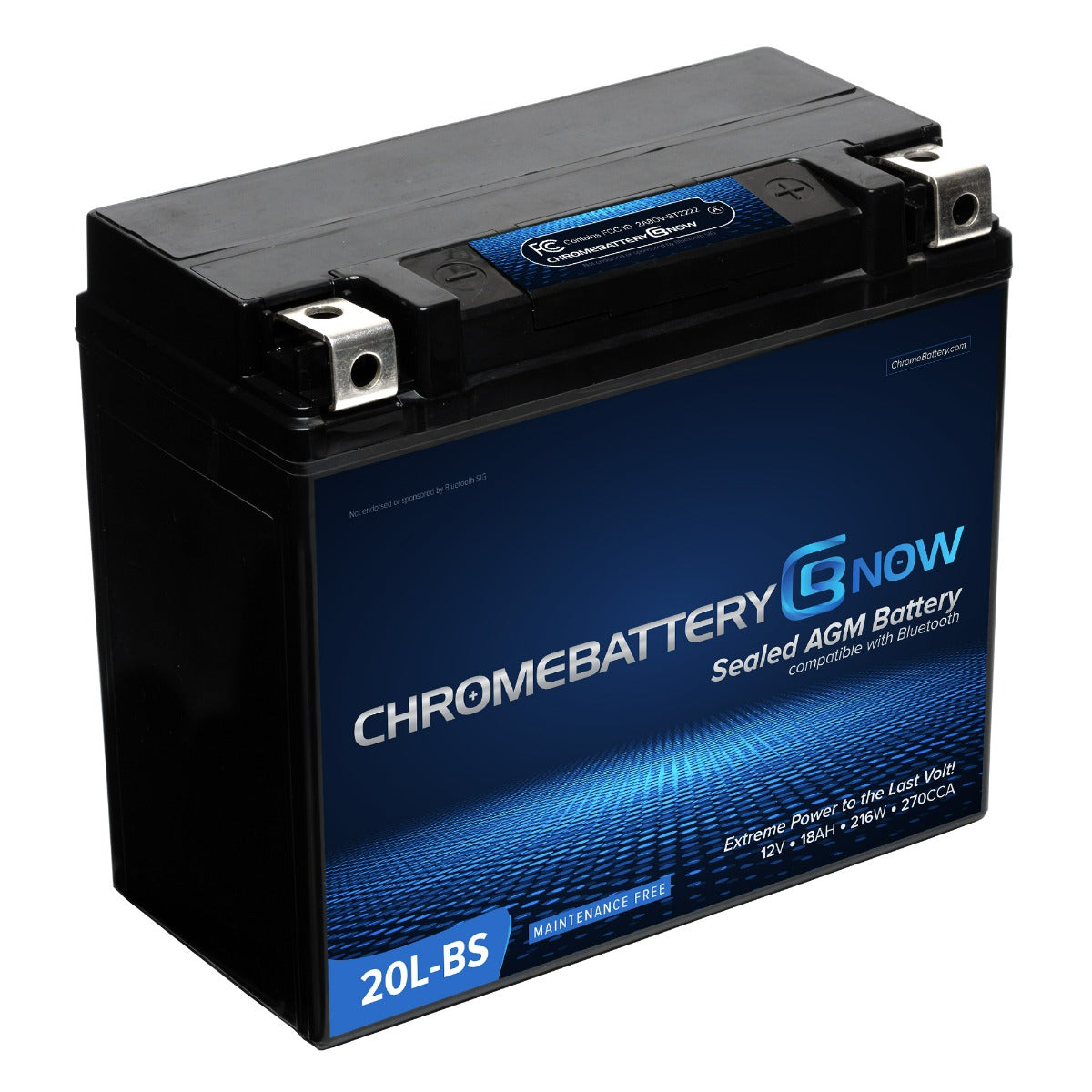 CHROME PRO BATTERY YTX20L-BS Intelligent Bluetooth Enabled Motorcycle Battery BT-M00008