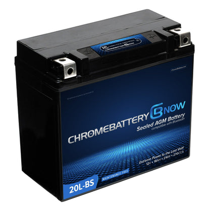 CHROME PRO BATTERY YTX20L-BS Intelligent Bluetooth Enabled Motorcycle Battery BT-M00008