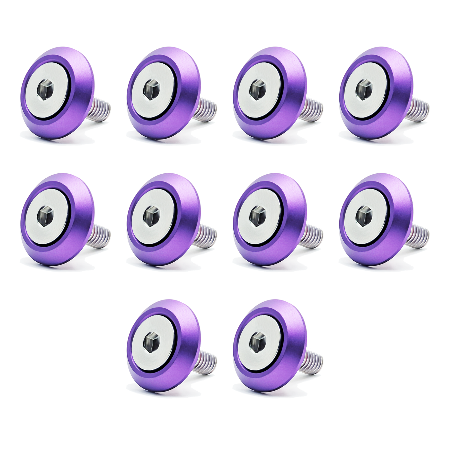 ZSPEC Metric Fender Fastener Kit, M6-1.0x20mm Fasteners, 10-Pack, Stainless & Billet