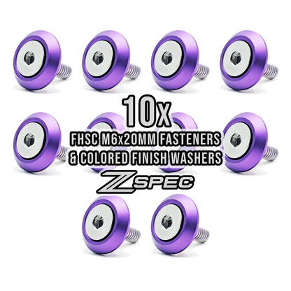 ZSPEC Metric Fender Fastener Kit, M6-1.0x20mm Fasteners, 10-Pack, Stainless & Billet