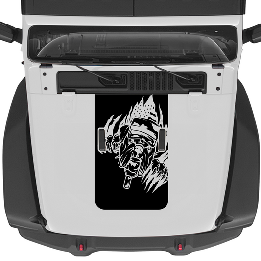 USMC Bulldog Blackout Hood Graphic