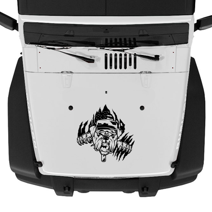 USMC Bulldog with Claws Hood graphic