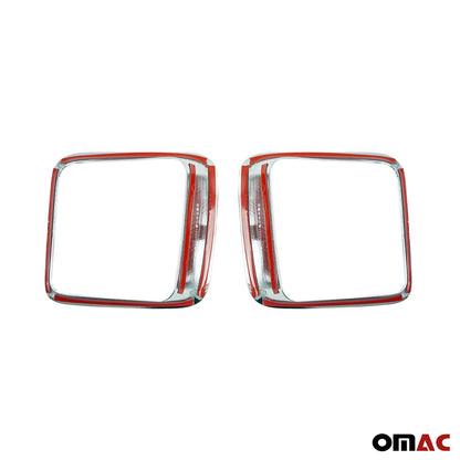 OMAC Inner Trunk Tail Light Trim Frame for Jeep Renegade 2015-2018 Chrome Silver 2Pcs 1708100
