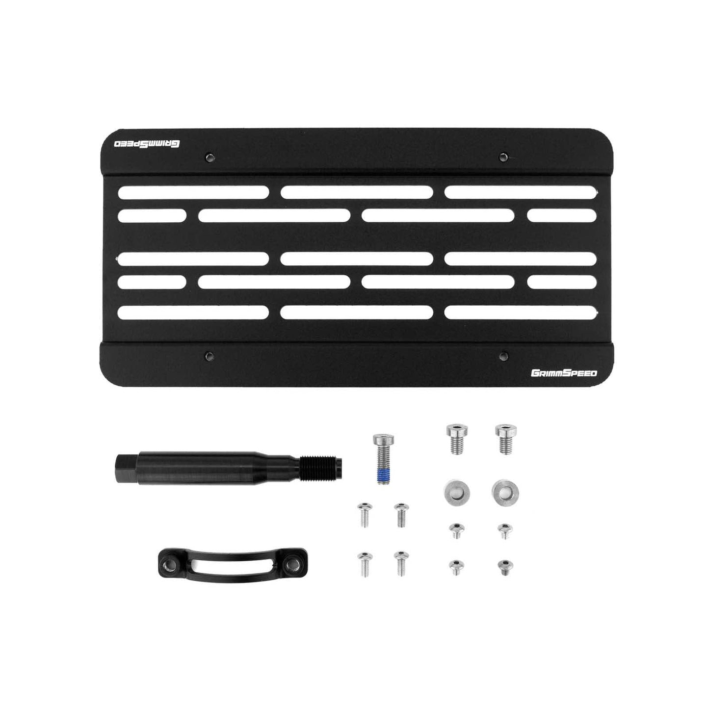 GrimmSpeed License Plate Relocation Kit - 2015-17 Subaru WRX/STI, 2012-16 Impreza/Crosstrek GRM094063