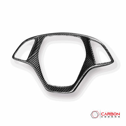C7 Corvette 2014-2019 Carbon Fiber Steering Wheel Button Trim Cover