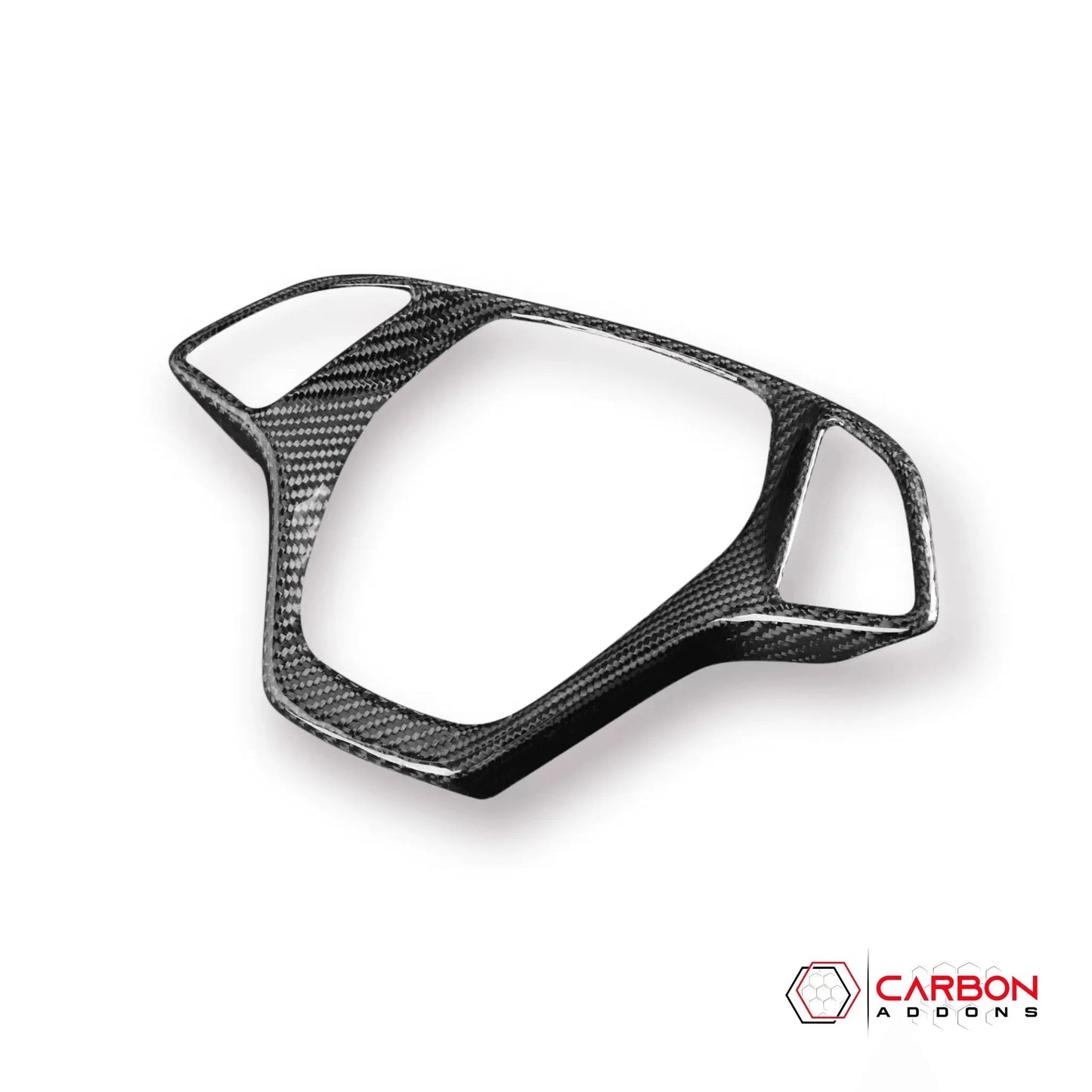 C7 Corvette 2014-2019 Carbon Fiber Steering Wheel Button Trim Cover
