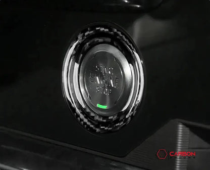 C8 Corvette Real Carbon Fiber Start/Stop Button Surround Trim Cover | Interior Upgrade (2020–2026)