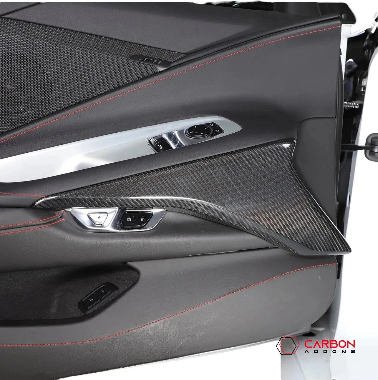 C8 Corvette Real Carbon Fiber Lower Door Panel Trim Covers | Interior Upgrade (2020–2026)