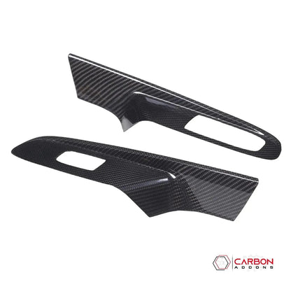 C8 Corvette Real Carbon Fiber Window Switch Trim Covers | Interior Overlay (2020–2026)