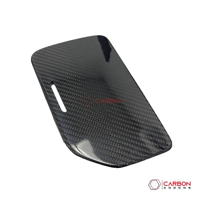 C8 Corvette Real Carbon Fiber Center Console Cup Holder Lid Cover | Interior Overlay (2020–2025)
