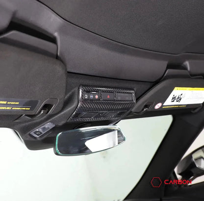 C8 Corvette Real Carbon Fiber Overhead Dome Light Trim Cover | InteriorUpgrade (2020–2026)
