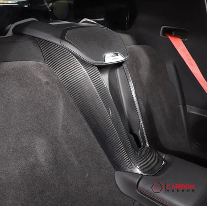 C8 Corvette Real Carbon Fiber Waterfall Panel Trim Cover | Interior Overlay (2020–2026)